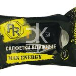 Салфетки влажные 15шт., PR Man Energy