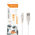Кабель Data Cable GoPower GP01T USB-A - Type-C, 2,4А, 1 м, белый, силиконовый