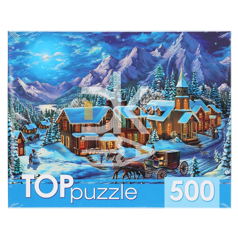 Пазл 500 эл. Рыжий кот "Зимняя деревня в горах" TOP 330*470мм Пазл 500 эл. Рыжий кот "Зимняя деревня в горах" TOP 330*470мм