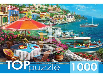 Пазл 1000 эл. Рыжий кот "Курортный город" TOP 685*485мм
