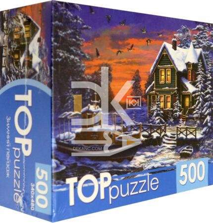 Пазл 500 эл. Рыжий кот "Зимний пейзаж" TOP 330*470мм