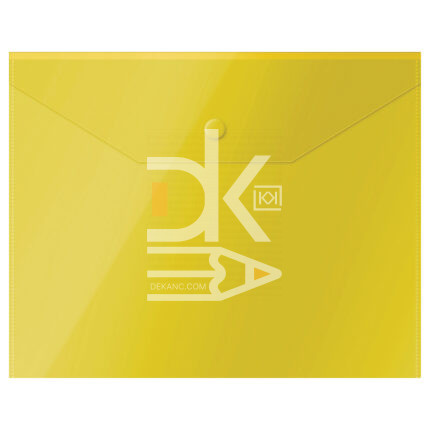 Папка конверт на кнопке Стамм А5 (190*240), 150мкм, желтая