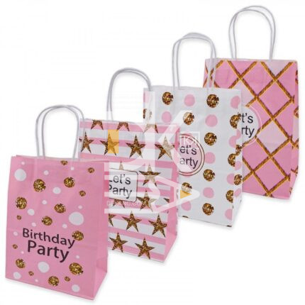Пакет подарочный бумажный Maylott крафт LETS PATY PINK 33*26*12см