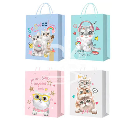 Пакет подарочный бумажный Maylott CUTE CAT 26*32*12см