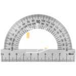Транспортир 10см, 180° KWELT, металл.