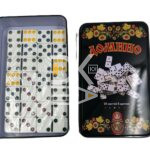 Игра Домино в под.мет.кор..28 костей арт.5010FR-H (1/24наб.)
