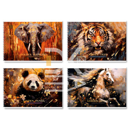 Альбом для рисования 32л., на гребне BG/БиДжи "Golden collection", тиснение фольгой