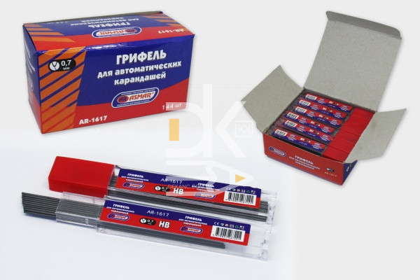 Грифели для механических карандашей Asmar 0,7мм, HB, 12шт. 1/24
