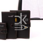 Блокнот B6, 90л., Asmar, сшивка, клетка, кож/зам, на кнопке с ручкой, 13*18см  AR-332