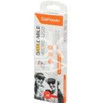 Кабель USB GoPower 18563, Data Cable, Fast Charging, USB-A - MicroUsb, 3,0А, 1 м, белый