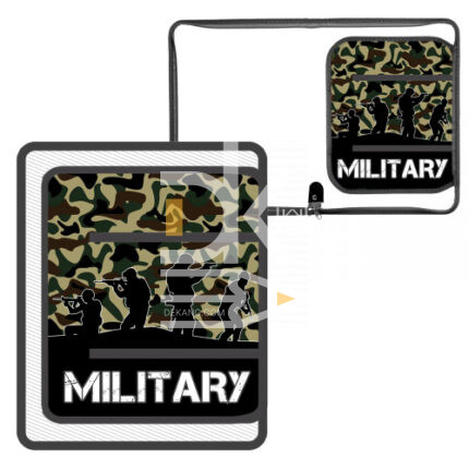 Папка для труда Пчелка А4, 1 отд., на молнии вокруг, "Military"