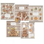Тетрадь 12л., клетка Alingar "Capybara copybook", 5 дизайнов