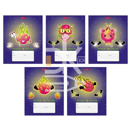Тетрадь 12л., клетка Hatber "Dragon fruit"  1/10