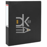 Папка на 4 кольцах Brauberg "Office" А4, 40мм, ПРОЧНАЯ, картон/ПВХ, черная, 250л