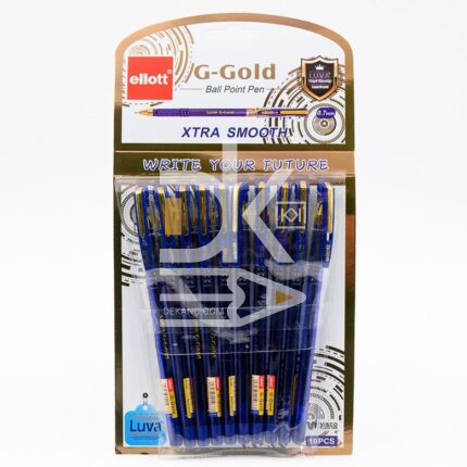 Ручка шариковая Cello "Ellot G-GOLD " синяя, 0.7мм, масляная, игольч. наконечник