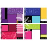 Скетчбук А6, 60л, ArtSpace "Color geometry", мягк. обл., на гребне, жестк. подл., 120 г/м2