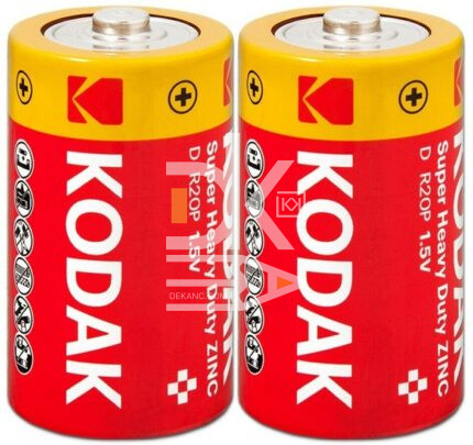 Батарейка Kodak R20 солевая, 2SHR, 1,5V
