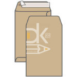Конверт пакет почтовый B4  250*353мм 90г/м2 кор.крафт, отр.лента UltraPac