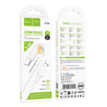 Кабель USB Hoco X120, Data Cable, Fast Charging, USB-A - Type-C, 3,0А, 1 м, белый