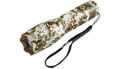 Фонарь ручной металлич., USB, YD-240H, камуфляж, шнур type-C, боковая панель, 3 цв пластиков. короб.