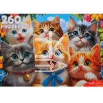 Пазл 260 эл. Рыжий кот "СЕЛФИ ОЧАРОВАТЕЛЬНЫХ КОТЯТ"