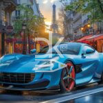 Пазл 104 эл. Рыжий кот "ШИКАРНЫЙ АВТОМОБИЛЬ В ПАРИЖЕ"