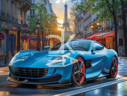 Пазл 104 эл. Рыжий кот "ШИКАРНЫЙ АВТОМОБИЛЬ В ПАРИЖЕ"