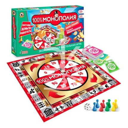 Игра настольная "Русский стиль Монополия" картонная упаковка 47*26*4,5см от 10 лет