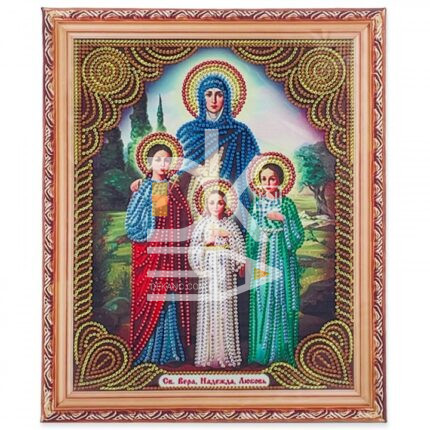 Алмазная мозаика 27*33см ArtCoco "ИКОНА ВЕРА,НАДЕЖДА,ЛЮБОВЬ"