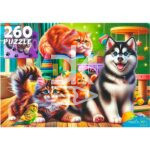 Пазл 260 эл. Рыжий кот "ДРУЖНЫЕ ДОМАШНИЕ ЖИВОТНЫЕ"