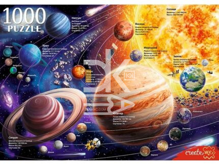 Пазл 1000 эл. Рыжий кот "СОЛНЕЧНАЯ СИСТЕМА"
