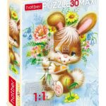 Пазл-Макси  30 эл. Hatber "Зайка с цветами" А4 210х290мм