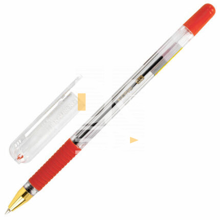 Ручка шариковая BRAUBERG "X-ONE", КРАСНАЯ корпус прозрачный., узел 0,5 мм, линия письма 0,35мм