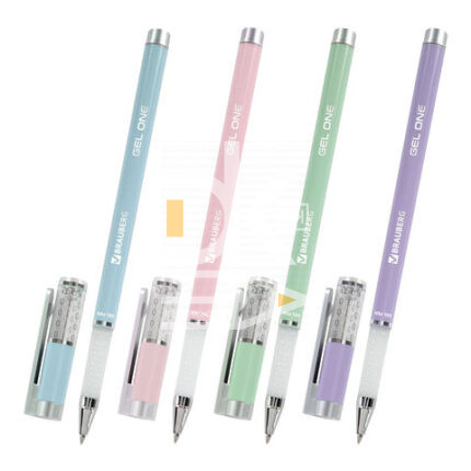 Ручка гелевая BRAUBERG "GEL ONE PASTEL" черная, 0,5мм  1/12