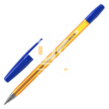 Ручка шариковая BRAUBERG "M-500 ORANGE TONE", СИНЯЯ, узел 0,7 мм, линия письма 0,35мм