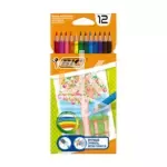 Карандаши цветные BIC, 12 цветов, заточен., картон. уп.