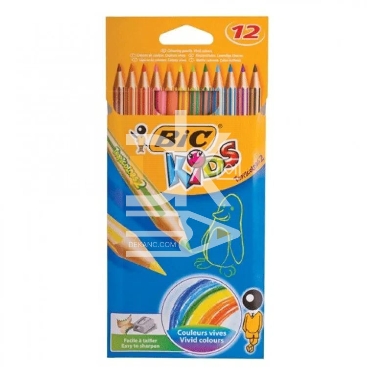 Карандаши цветные BIC, 12 цветов, заточен., картон. уп. Карандаши цветные BIC, 12 цветов, заточен., картон. уп.