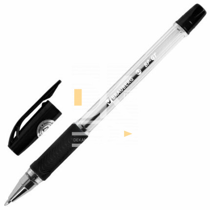 Ручка шариковая BRAUBERG "BP-GT", ЧЕРНАЯ корпус прозрачный., узел 0,7 мм, линия письма 0,35мм