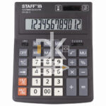 Калькулятор настольный STAFF PLUS STF-333, 12 разр., дв. питание, 154*205*35мм