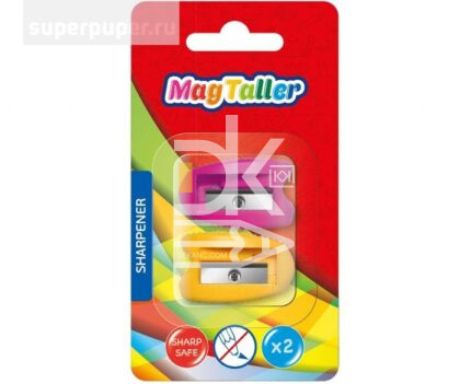 Точилка MagTaller, 1 отверстие, контейнер, набор 2шт