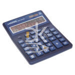 Калькулятор настольный deVente DD-4442B, 12 разрядов, двойное питание, 155*204*33мм, темно-синий