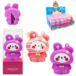 Точилка KWELT 1 отверстие, soft-touch "Bear/Bunny/Deer/Kitty/Panda", контейнер, ассорти