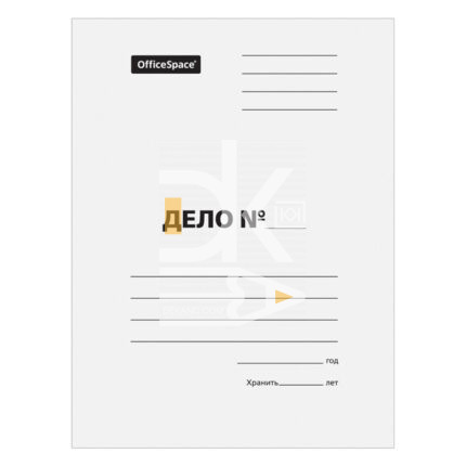 Скоросшиватель Дело белый OfficeSpace, 440 г/м2, немелованный картон