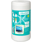 Салфетки чистящие влажные OfficeClean, для мониторов всех типов, в тубе, 100шт.