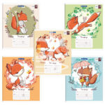 Тетрадь 18л., клетка BRAUBERG "CUTE FOX"