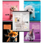 Тетрадь 12л., клетка BRAUBERG "CUTE ANIMALS"